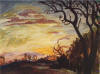 Götz von Seckendorff, Sonnenaufgang bei Schwedt, Öl auf Leinwand 1913